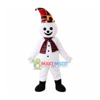 Christmas Smile Snowman Mascot Costume Christmas Smile Snowman Mascot Costume