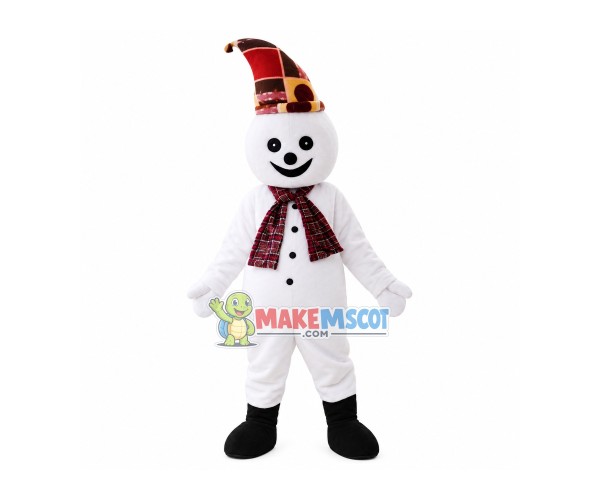 Christmas Smile Snowman Mascot Costume