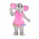 Girl Elephant In Pleated Skirt Mascot Costume Girl Elephant In Pleated Skirt Mascot Costume