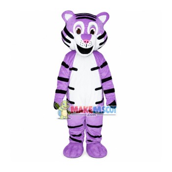 Customized Purple Tiger Mascot Costume