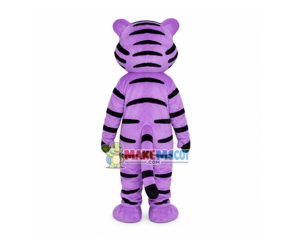 Customized Purple Tiger Mascot Costume Customized Purple Tiger Mascot Costume