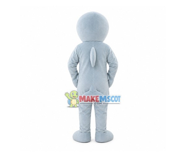 Pleased Gray Dolphin Cartoon Mascot Costume Pleased Gray Dolphin Cartoon Mascot Costume