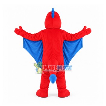 Fire Red Dragon Mascot Costume Fire Red Dragon Mascot Costume