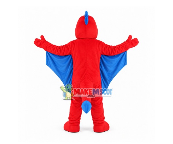 Fire Red Dragon Mascot Costume Fire Red Dragon Mascot Costume