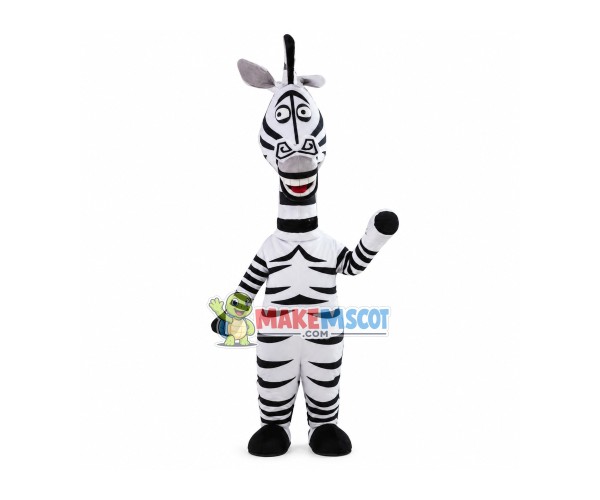 Clownish Zebra Mascot Costume