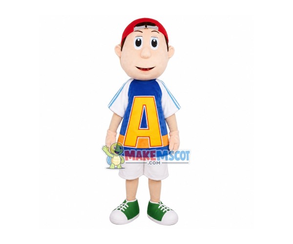 Little Boy In Jersey Mascot Costume Little Boy In Jersey Mascot Costume