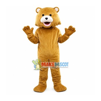 Happy Brown Bear Mascot Costume