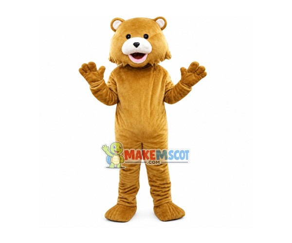 Happy Brown Bear Mascot Costume Happy Brown Bear Mascot Costume