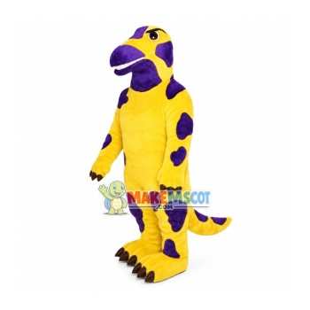 Purple Patch Dinosaur Mascot Costume
