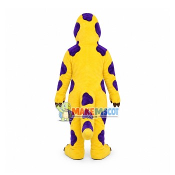 Purple Patch Dinosaur Mascot Costume
