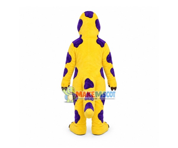 Purple Patch Dinosaur Mascot Costume Purple Patch Dinosaur Mascot Costume