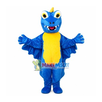 Adult Blue Flying Dragon Mascot Costume Adult Blue Flying Dragon Mascot Costume