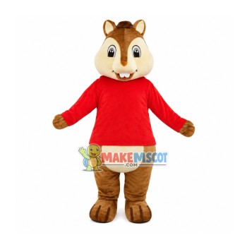 Cartoon Chipmunk Alvin Mascot Costume Cartoon Chipmunk Alvin Mascot Costume
