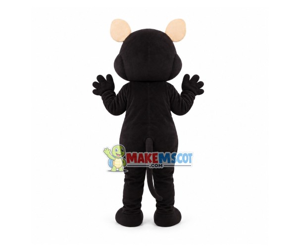 Slim Cute Black Pig Mascot Costume