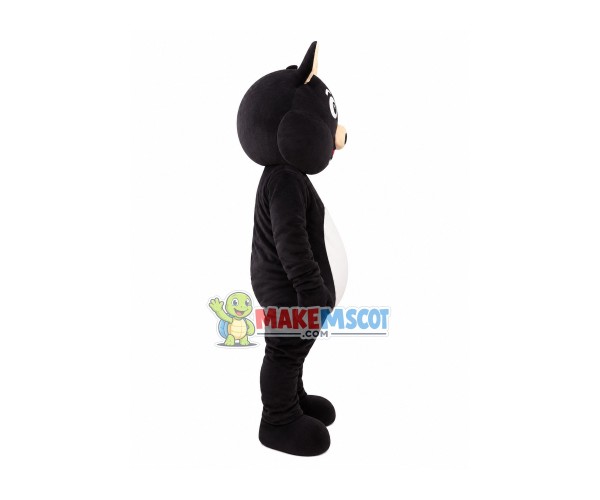Slim Cute Black Pig Mascot Costume