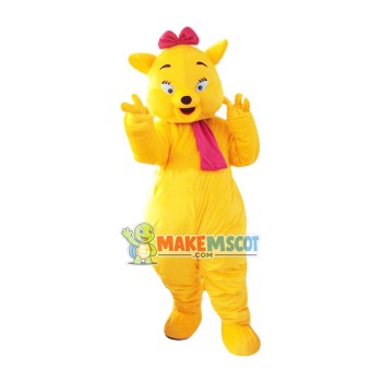 Dressed Up Kangaroo Lady Mascot Costume
