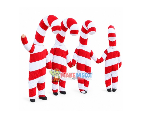 Christmas Cane Candy Mascot Costume Christmas Cane Candy Mascot Costume