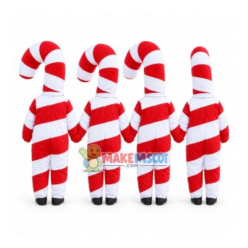 Christmas Cane Candy Mascot Costume Christmas Cane Candy Mascot Costume