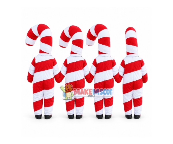 Christmas Cane Candy Mascot Costume Christmas Cane Candy Mascot Costume