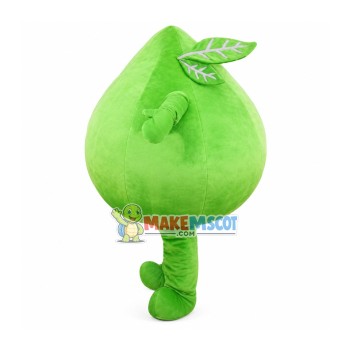 Big Green Peach Mascot Costume Big Green Peach Mascot Costume