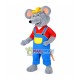Grey Mouse In The Red Shirt Mascot Costume Grey Mouse In The Red Shirt Mascot Costume
