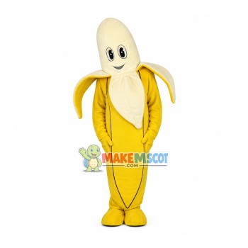 Peeled Banana Mascot Cartoon Costume