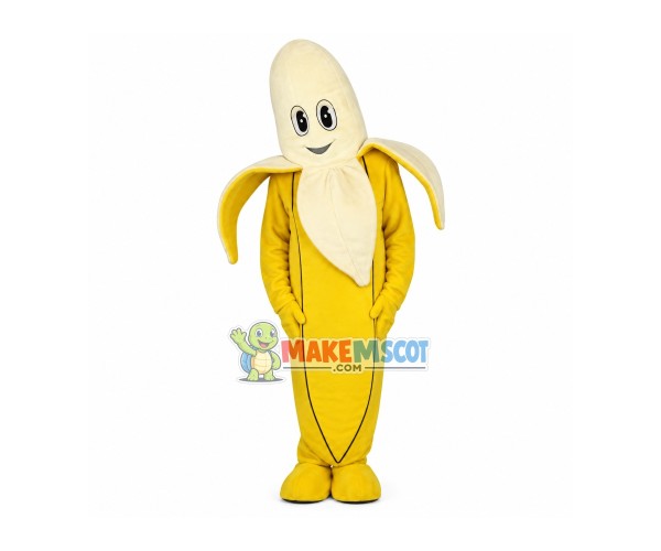 Peeled Banana Mascot Cartoon Costume Peeled Banana Mascot Cartoon Costume
