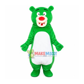 Tooth Decay Green Bear Mascot Costume Tooth Decay Green Bear Mascot Costume