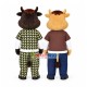 Joyous Boar Brothers Mascot Costume Joyous Boar Brothers Mascot Costume