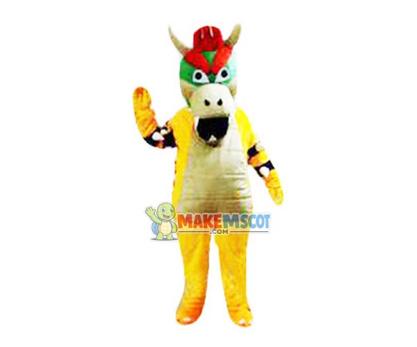 Evil Dragon With Red Eyebrow Mascot Costume Evil Dragon With Red Eyebrow Mascot Costume