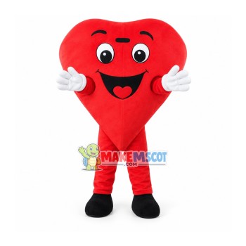 Red Love Cartoon Mascot Costume