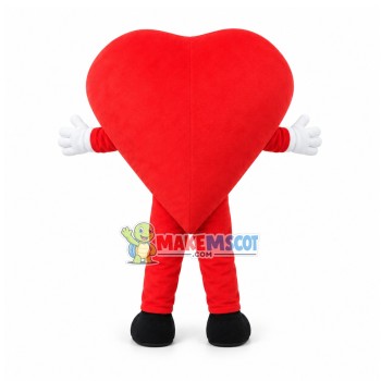 Red Love Cartoon Mascot Costume Red Love Cartoon Mascot Costume
