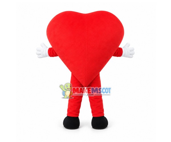 Red Love Cartoon Mascot Costume Red Love Cartoon Mascot Costume