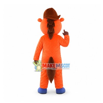 Little Orange Horse Mascot Costume Little Orange Horse Mascot Costume