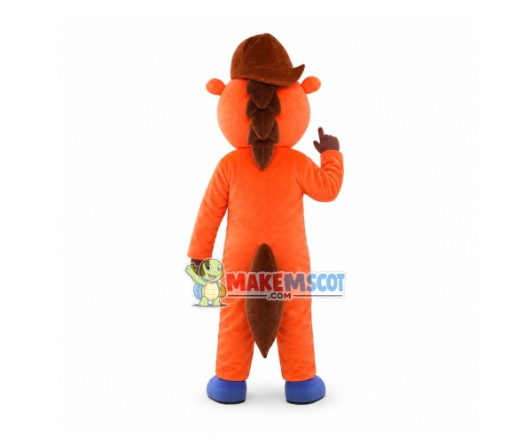 Little Orange Horse Mascot Costume Little Orange Horse Mascot Costume