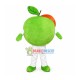 Green Apple With Leaves Mascot Costume Green Apple With Leaves Mascot Costume