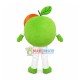 Green Apple With Leaves Mascot Costume Green Apple With Leaves Mascot Costume