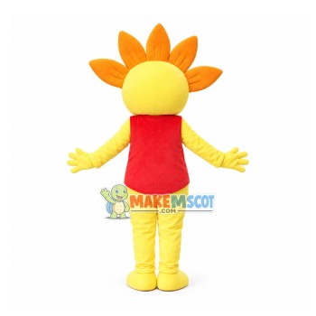 Bright Sunny Sunflower Mascot Costume Bright Sunny Sunflower Mascot Costume