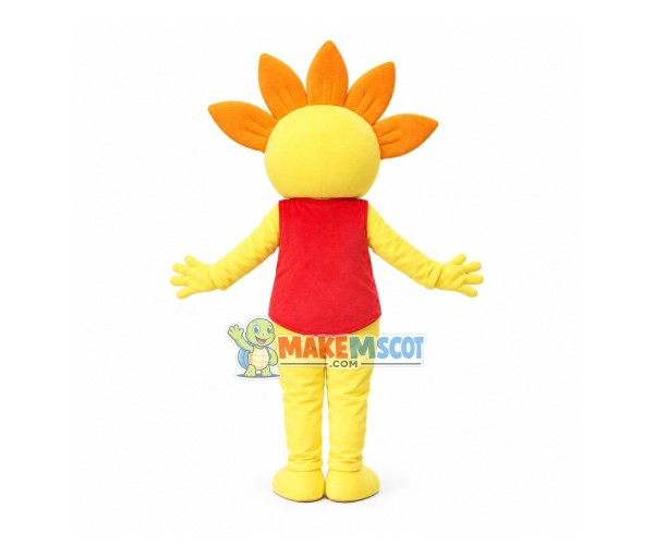 Bright Sunny Sunflower Mascot Costume Bright Sunny Sunflower Mascot Costume