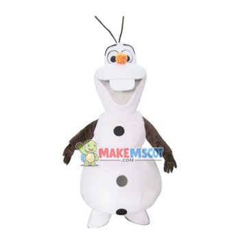 Snowman Olaf Cartoon Mascot Costume