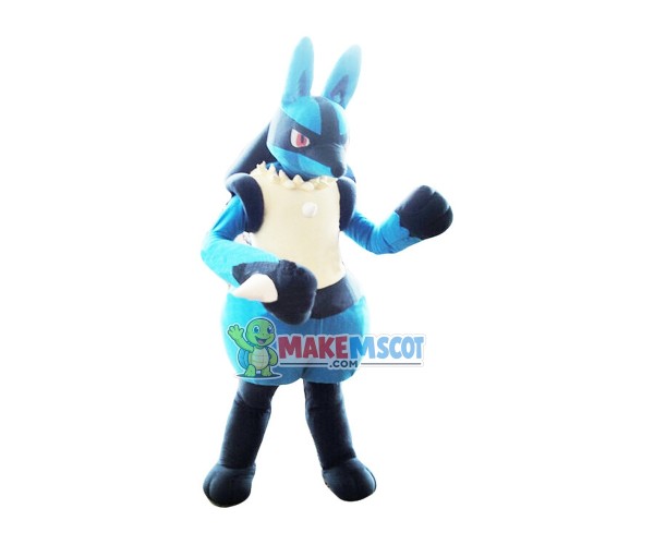 Pokemon Pok Lucario Mascot Cartoon Costume