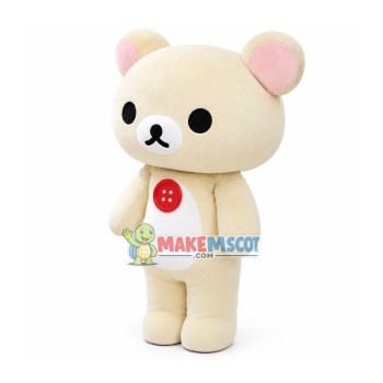 White Cartoon Rilakkuma Mascot Costume White Cartoon Rilakkuma Mascot Costume