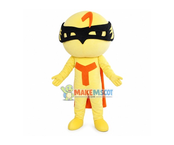 Cloak Mask Man Cartoon Mascot Costume