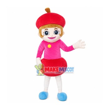 Red Cherry Girl Mascot Costume
