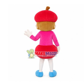 Red Cherry Girl Mascot Costume Red Cherry Girl Mascot Costume