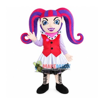 Punk Vampire Girl Mascot Costume Punk Vampire Girl Mascot Costume