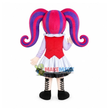 Punk Vampire Girl Mascot Costume Punk Vampire Girl Mascot Costume