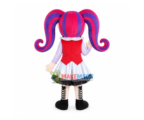 Punk Vampire Girl Mascot Costume Punk Vampire Girl Mascot Costume