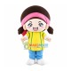 Pink Turban Big Head Girl Mascot Costume Pink Turban Big Head Girl Mascot Costume