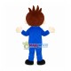 Salesman In The Blue Suit Mascot Costume